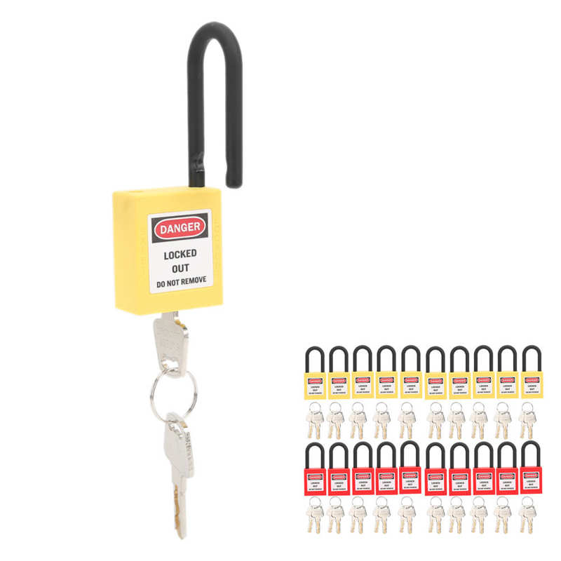 lock smart door lock 10 Sets 38mm Lockout Lock Dustproof Nylon Industrial Engineering Insulation Security Tool for Factories