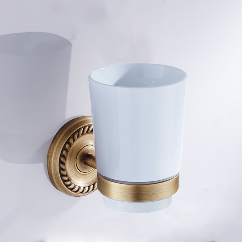 Juego de accesorios de baño de latón antiguo, toallero, soporte de papel higiénico, cepillo de baño, jabonera de Ducha: Azul