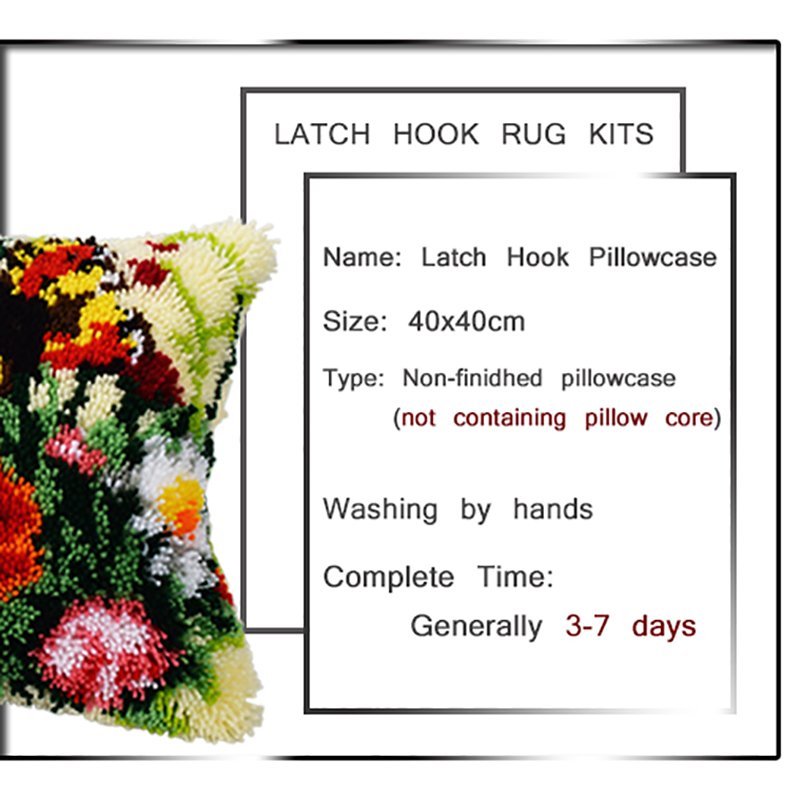 Latch hook tæppe kits pudebetræk handwerken knooppakket gobelin pude kit bjørn tæppe hooking lærred knoopkussen tapisserie canevas