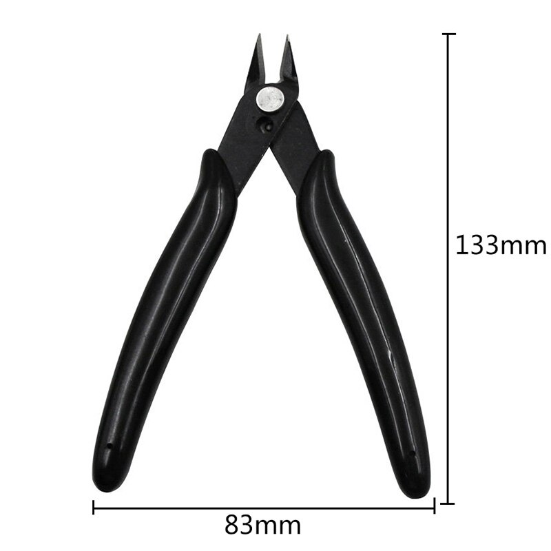 1PCS Elektronische Diagonale Tang Wire Cable Cutters Anti-slip Side Cutters Knipt Flush Nipper Mini Diagonale Tang Hand gereedschap: black