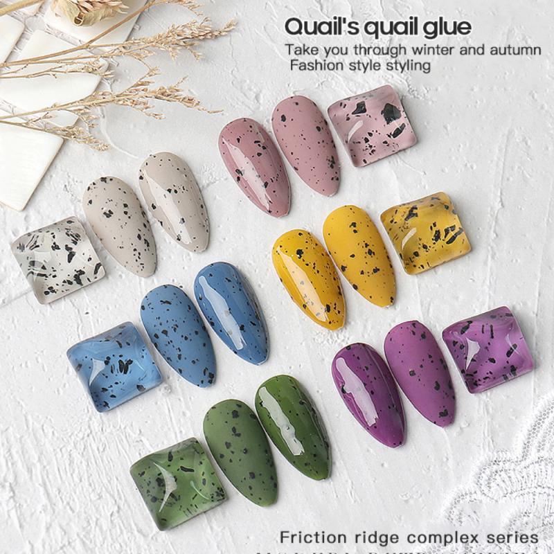 7.5ml caille oeuf Gel vernis Ail Art vernis imbiber coquille d'oeuf noir vernis à ongles Gel couleurs populaires UV Gel vernis à ongles