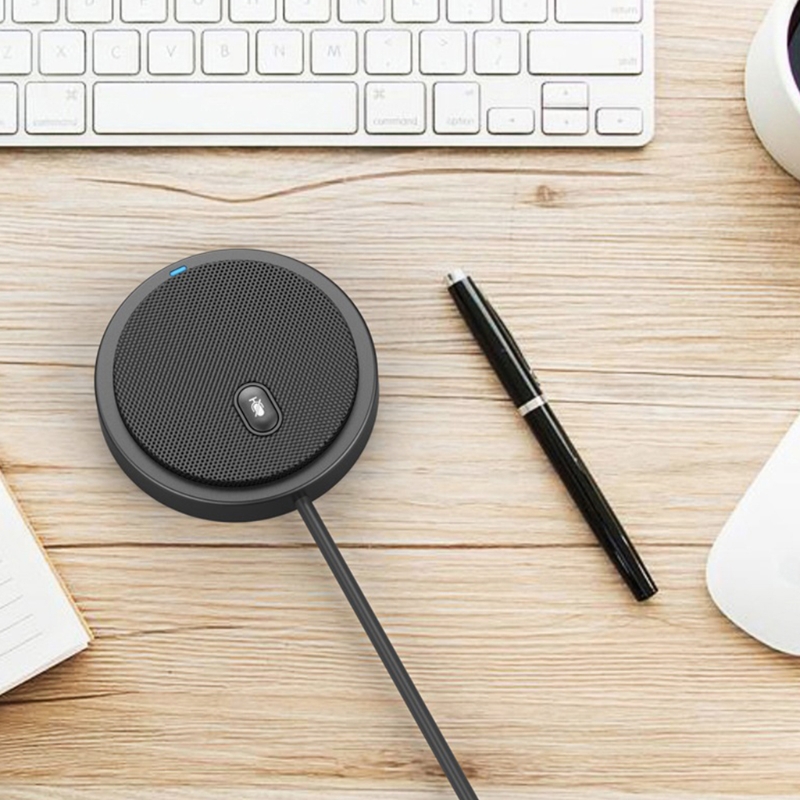 Micrófono USB para ordenador, condensador omnidireccional de 360 grados, captación directa de voz para portátil, reunión de negocios