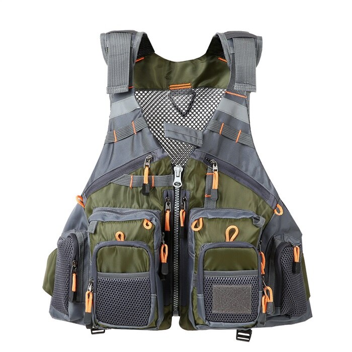 Men'S And Women'S Fishing Life Vest Outdoor Water Sports Safety Life Jacket Marine Fishing Life Vest Fishing Backpack: Army Green