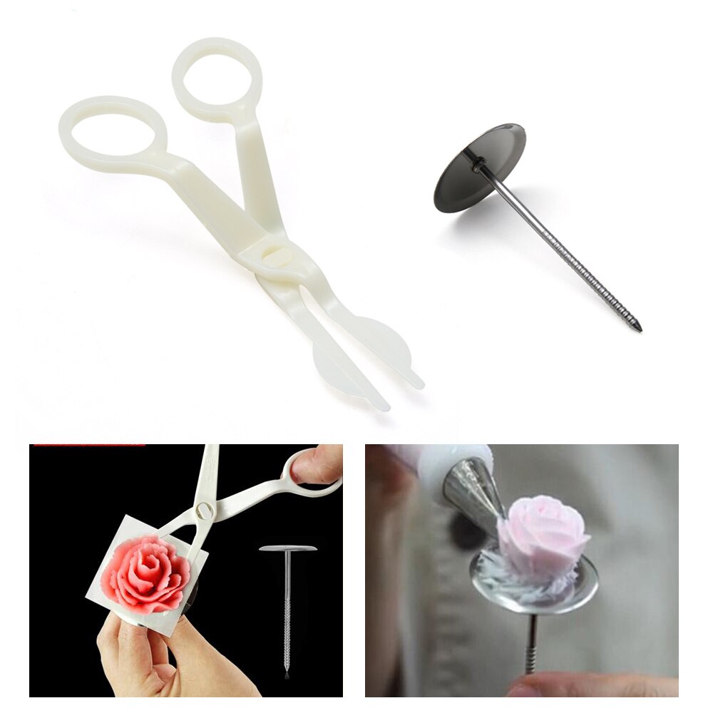 Piping Flower Scissor Cake Flower Stand Nails Cake... – Grandado