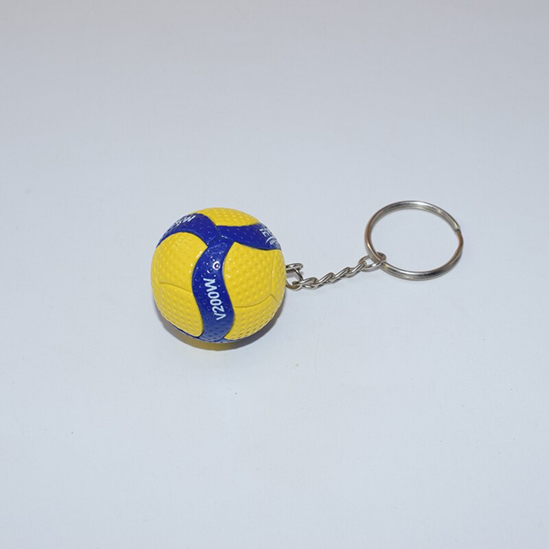 Criativo voleibol chaveiro de couro esportes vôlei pingente mini voleibol chaveiro pequena bola chaveiro saco acessórios: 3.8CM-1