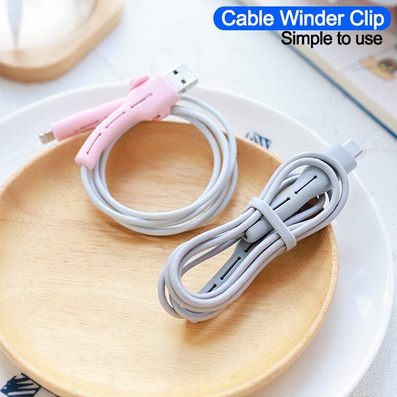 Kabel ładujący Protector do słuchawek iPhone uchwyt do kabli danych opaski do kabli winder Clip ładowarka przewód do zarządzania kablami organizer