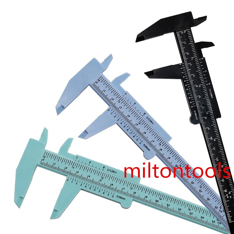 Mini pinza de pie de rey deslizante de plástico, regla de herramienta de medida, calibre deslizante, calibre de espesor, bricolaje, 80mm, 150mm, 6 pulgadas