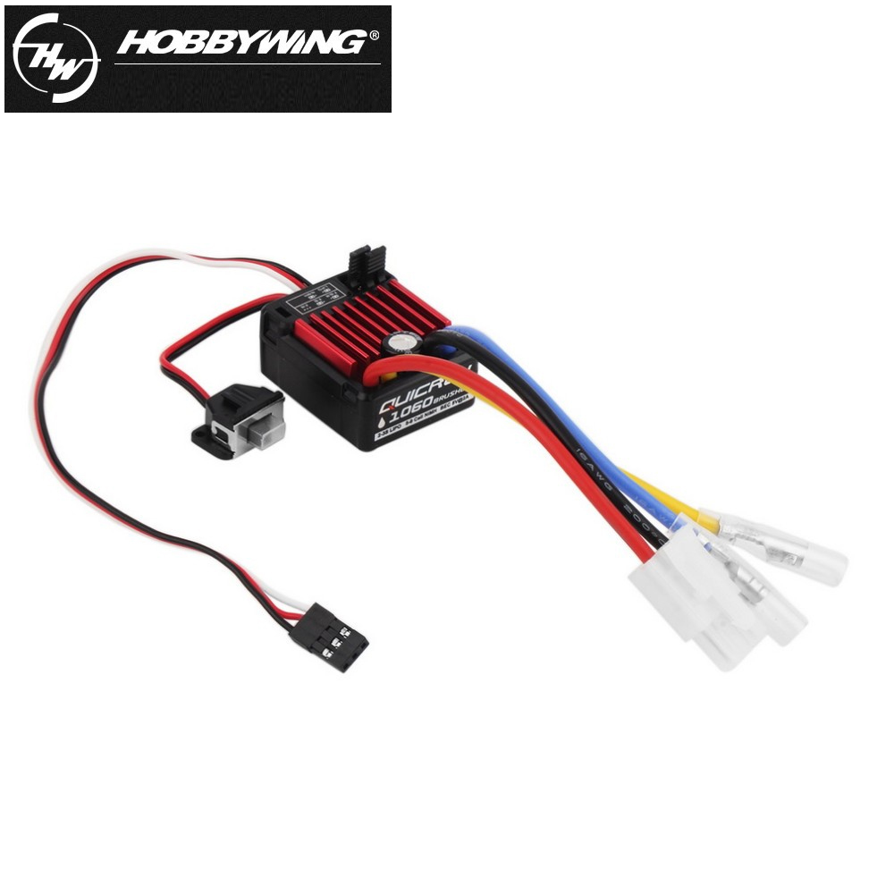 1pcs Originele HobbyWing QuicRun 1060 60A Geborsteld Electronic Speed Controller ESC Voor 1:10 RC Auto Waterdicht Voor RC Auto