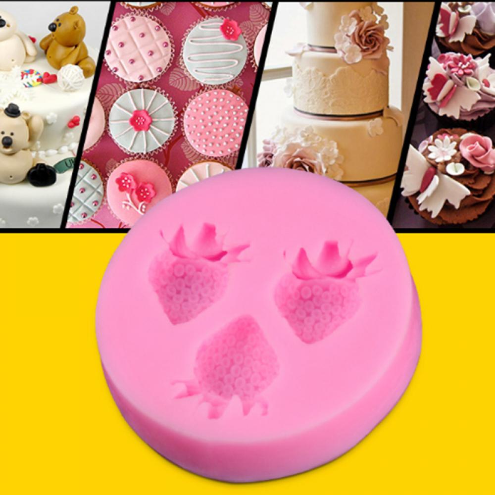 2 stuks 3D Fruit Peer Cherry Citroen Siliconen Cake Malls, Bakken Mousse Cake Decoratieve Mal, Dessert Muffin Chocolade Jelly Mal, DIY Siliconen Bakvormen Pan, Cake Pop Mold Bakplaat