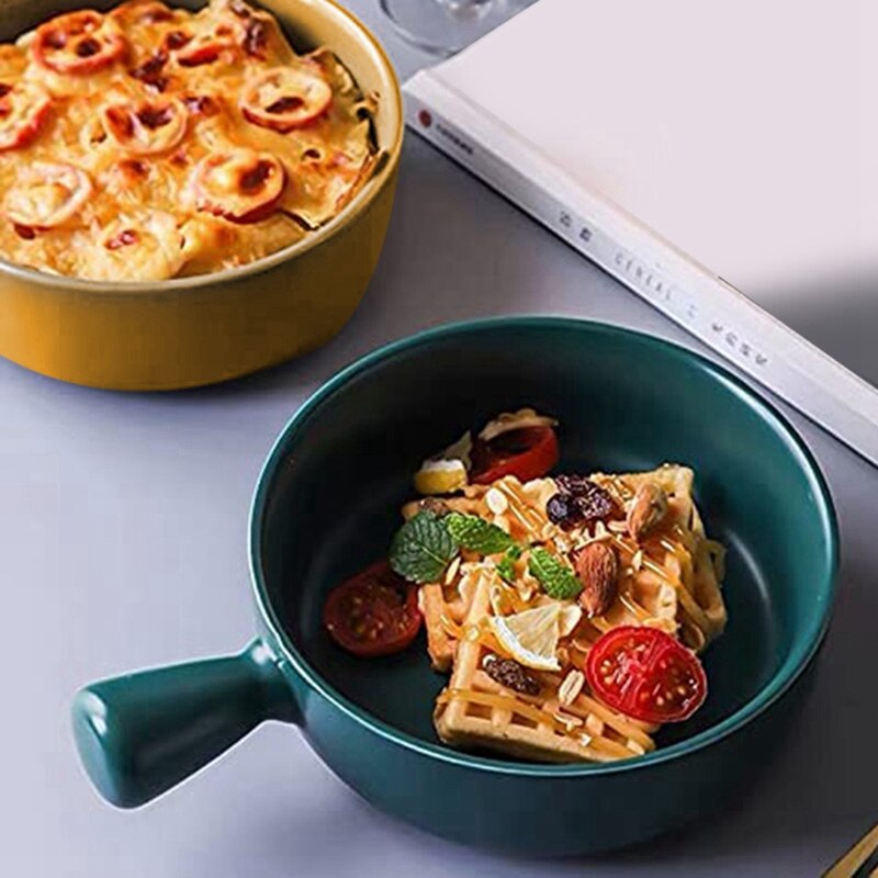 Ceramic Bowl With Handle Bowl Soup Ramen Bowl Shatterproof Dishwasher And Microwave Safe Kitchen Porcelain Bowl