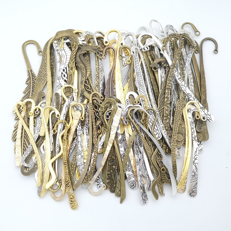 100g Misto Segnalibro Del Metallo Misto Pendenti di Fascini Bronzo Antico Della Piuma Pendenti Accessori per la Produzione di Gioielli Componenti FAI DA TE