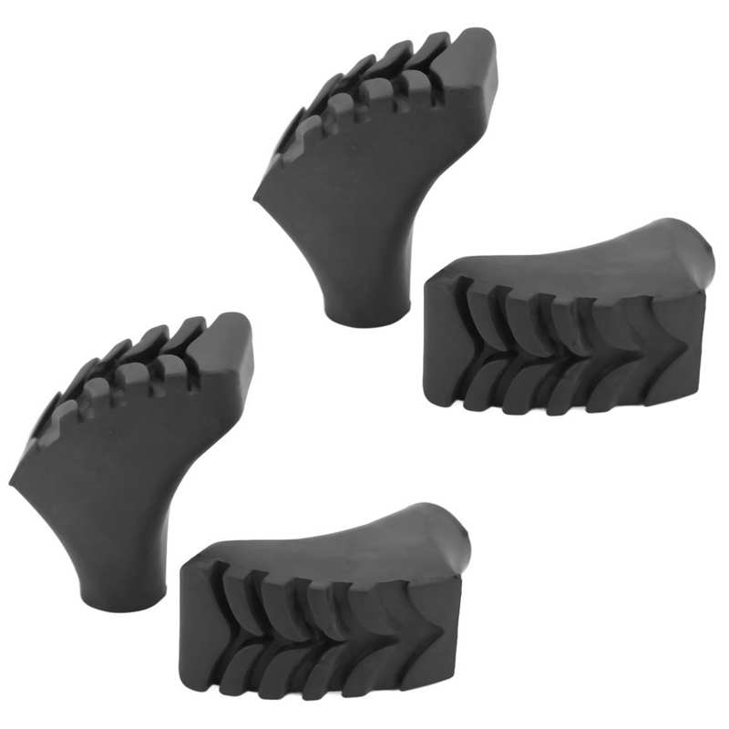 Protector de goma con forma de herradura para bastón, almohadilla de goma para senderismo, escalada