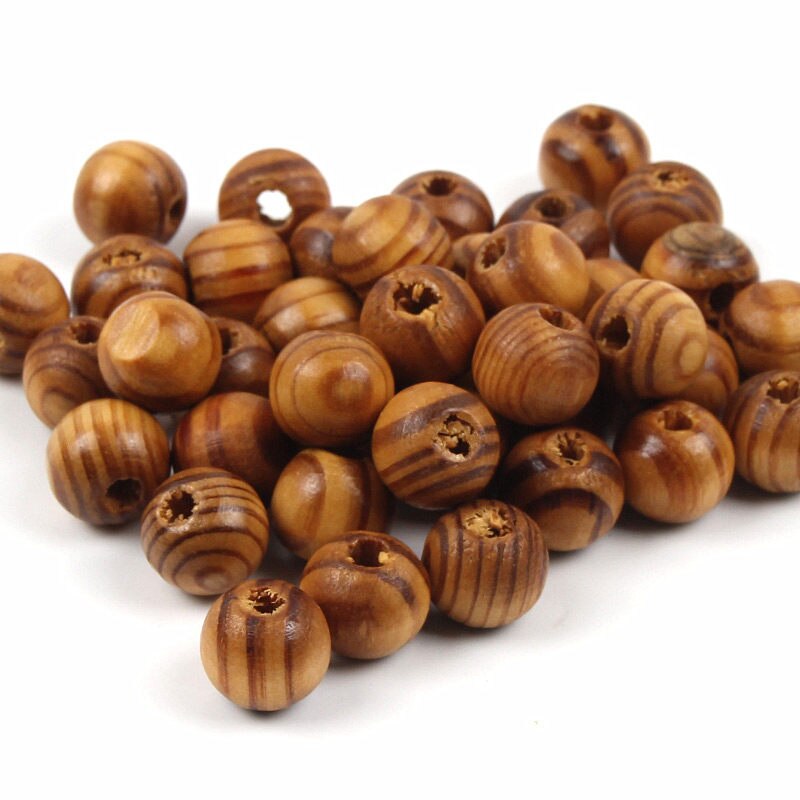 Natural Pine Round Ball Solid Wooden Beads Crafts For Jewelry Making Diy Wood Handmade Home Decoration 6-30mm