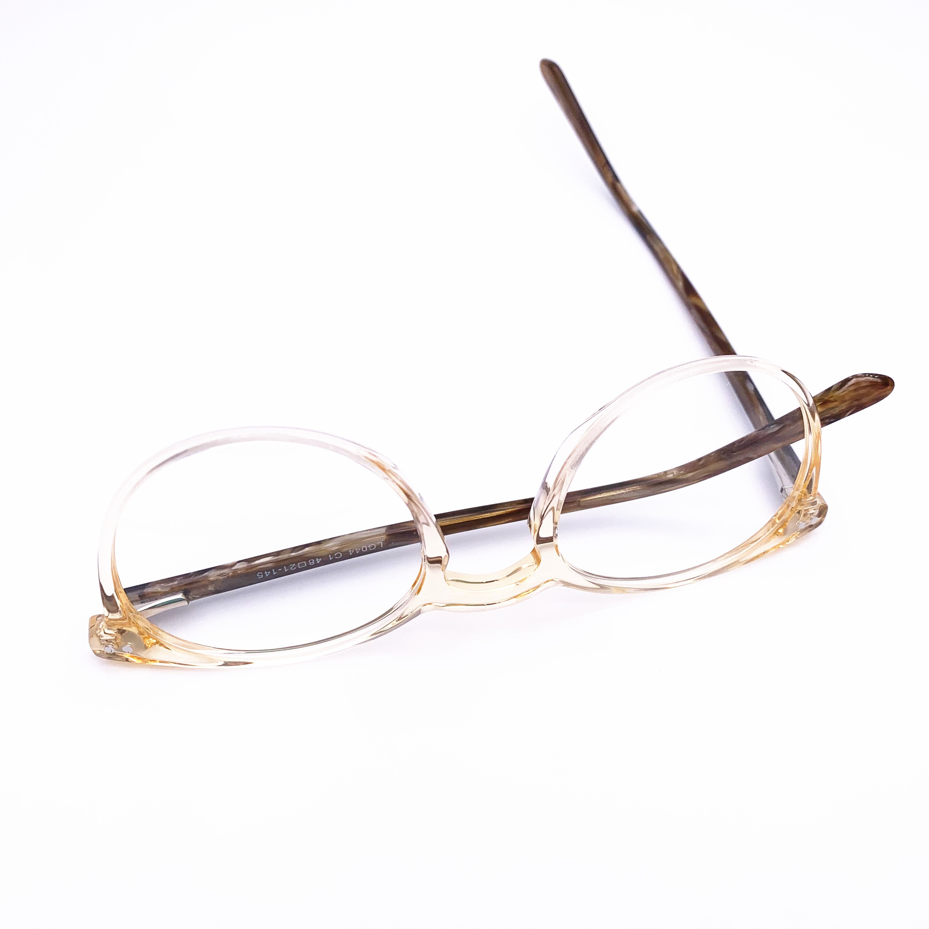 Belight Optical Women Transparent Brown Spring Glasses Frames Optical EyeGlasses Prescription Eyewear 044