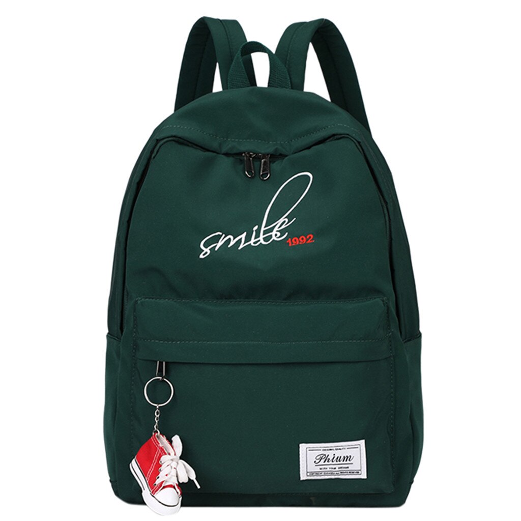 Unisexe hommes femmes sac à dos Preppy Style étudiant sac d'école coréen voyage sac à dos étanche adolescentes sac Mochila Escolar: green