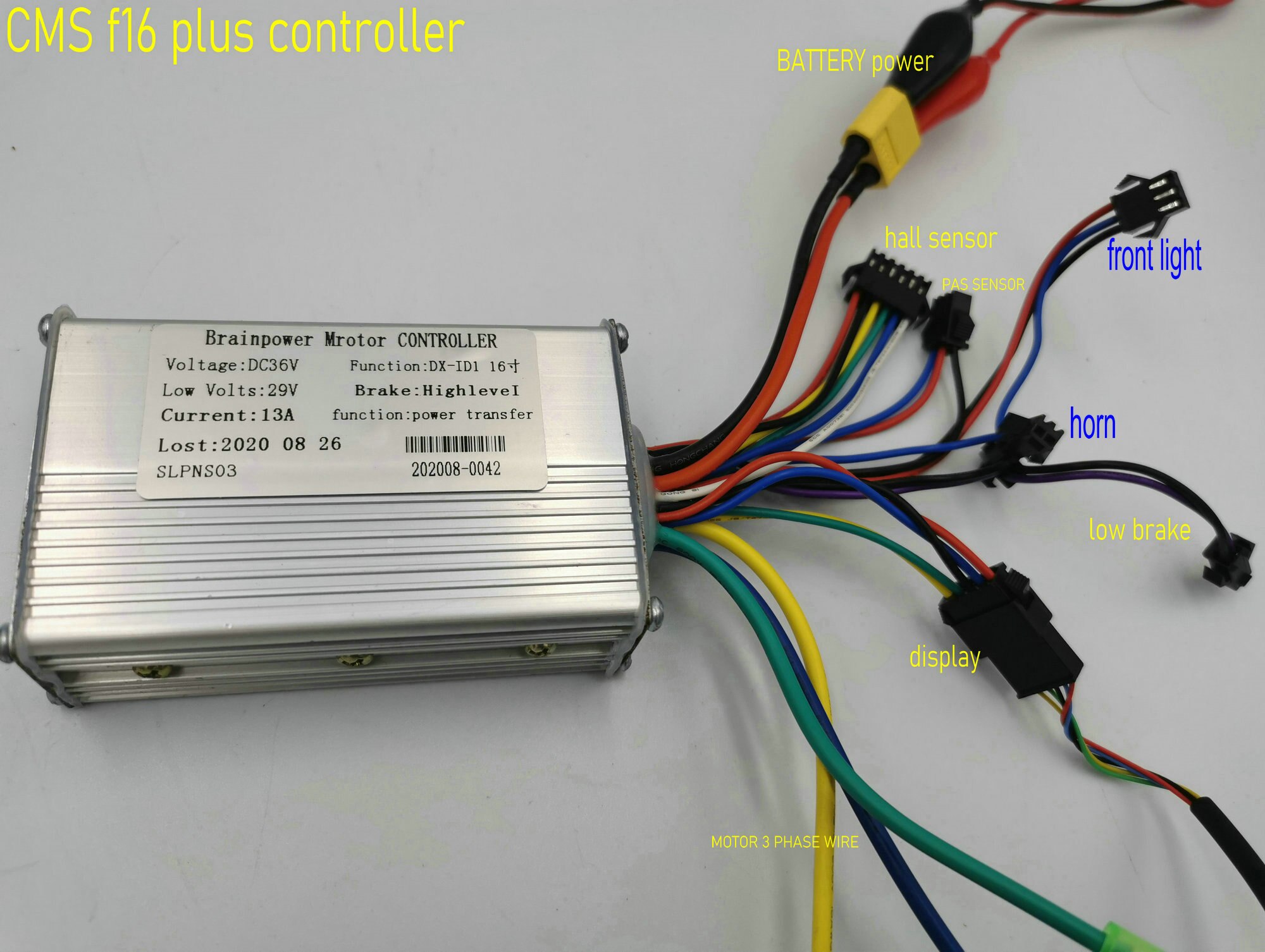 36v250w13A 6Mosfet BLDC contrôleur Mini taille pour CMSF16/CMSF16 PLUS vélo électrique pliant avec batterie au LIthium accessoire de vélo