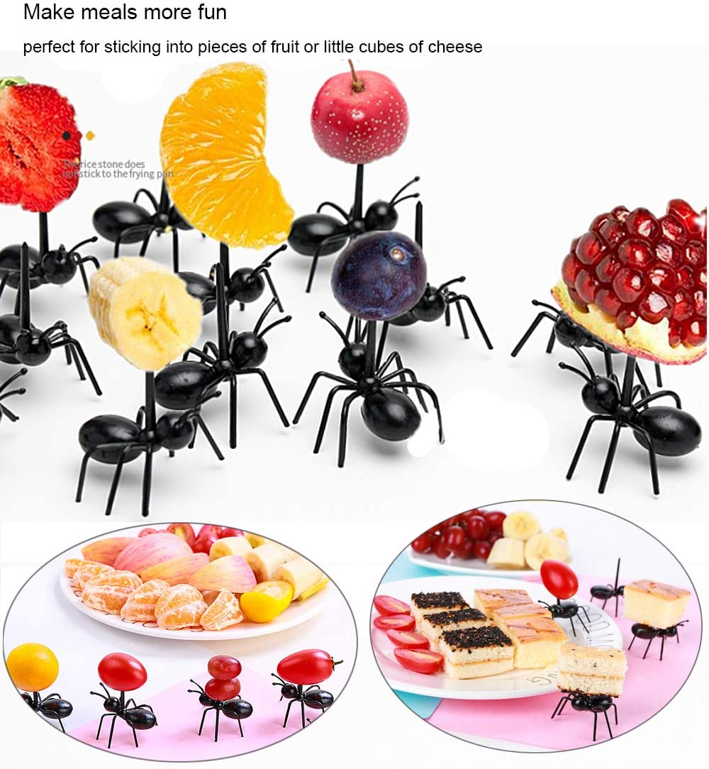 12Pcs Mieren Voedsel Fruit Picks Decoratie Ant Vorm Vorken Snack Cake Dessert Servies Voor Thuis Keuken Party Diner Taart decor