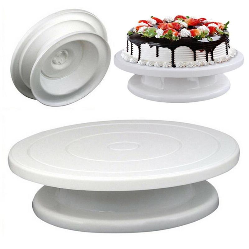 Bakken Draaitafel Roterende Taart Omlijst Bloem Tafel Decoreren Taart Omlijst Draaitafel 10-Inch Tool Pp Bloem Cake Plastic Te k2O4