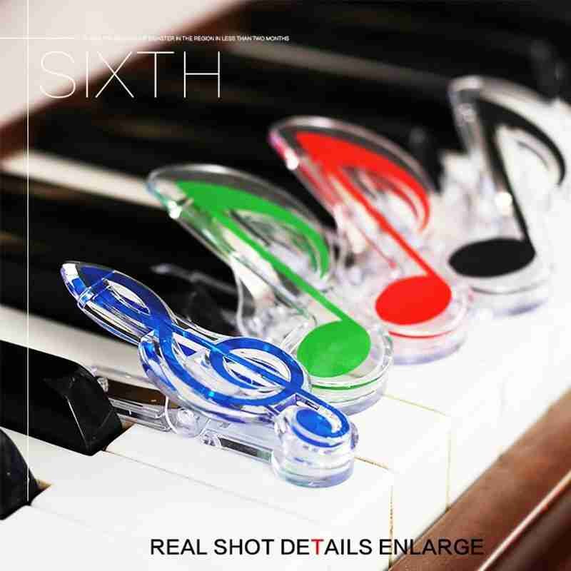 3PCS Book Paper Sheet Clips Steel Spring Score Funny Mini Music Folder Clips Decorative Paper Musical Notation Clips
