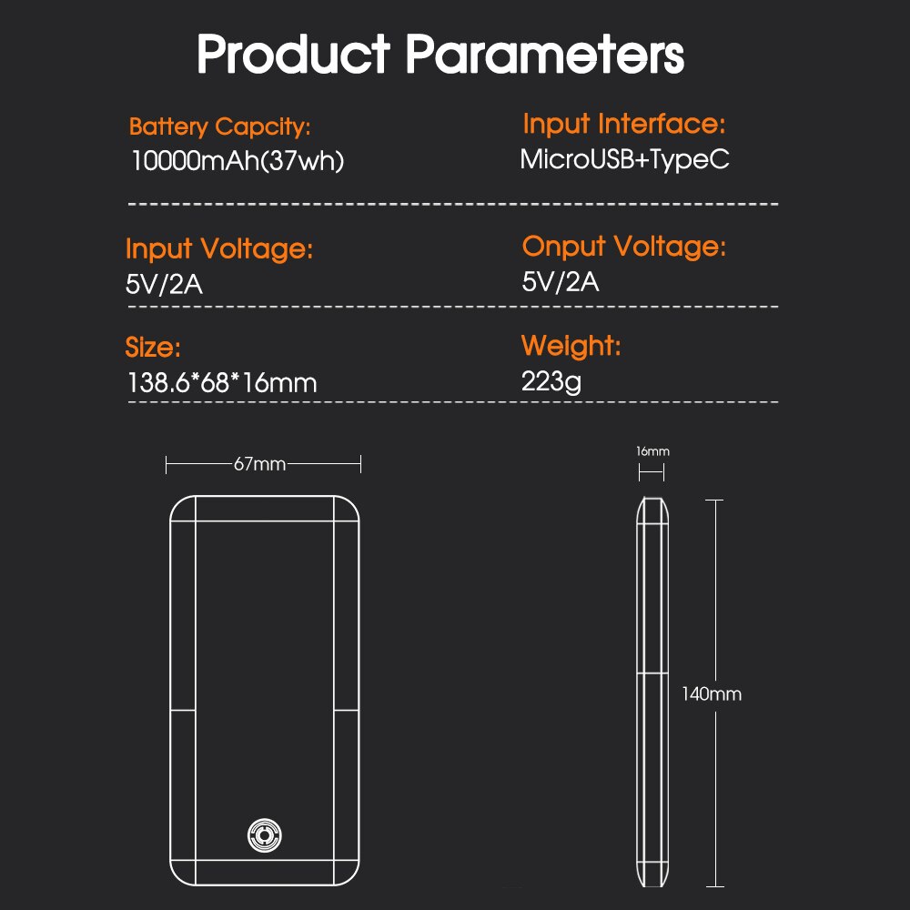 Led Powerbank Draagbare Oplader Quick Externe Batterij Power Bank Mobiele Telefoon Oplader Externe Batterij Mini 10000Mah