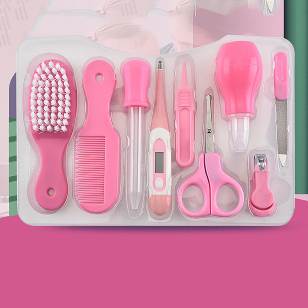 10 pz/set Baby Kids Nail Hair Health Care termometro detergente per naso spazzolino strumenti di sicurezza neonato Grooming Brush Kit Baby Care