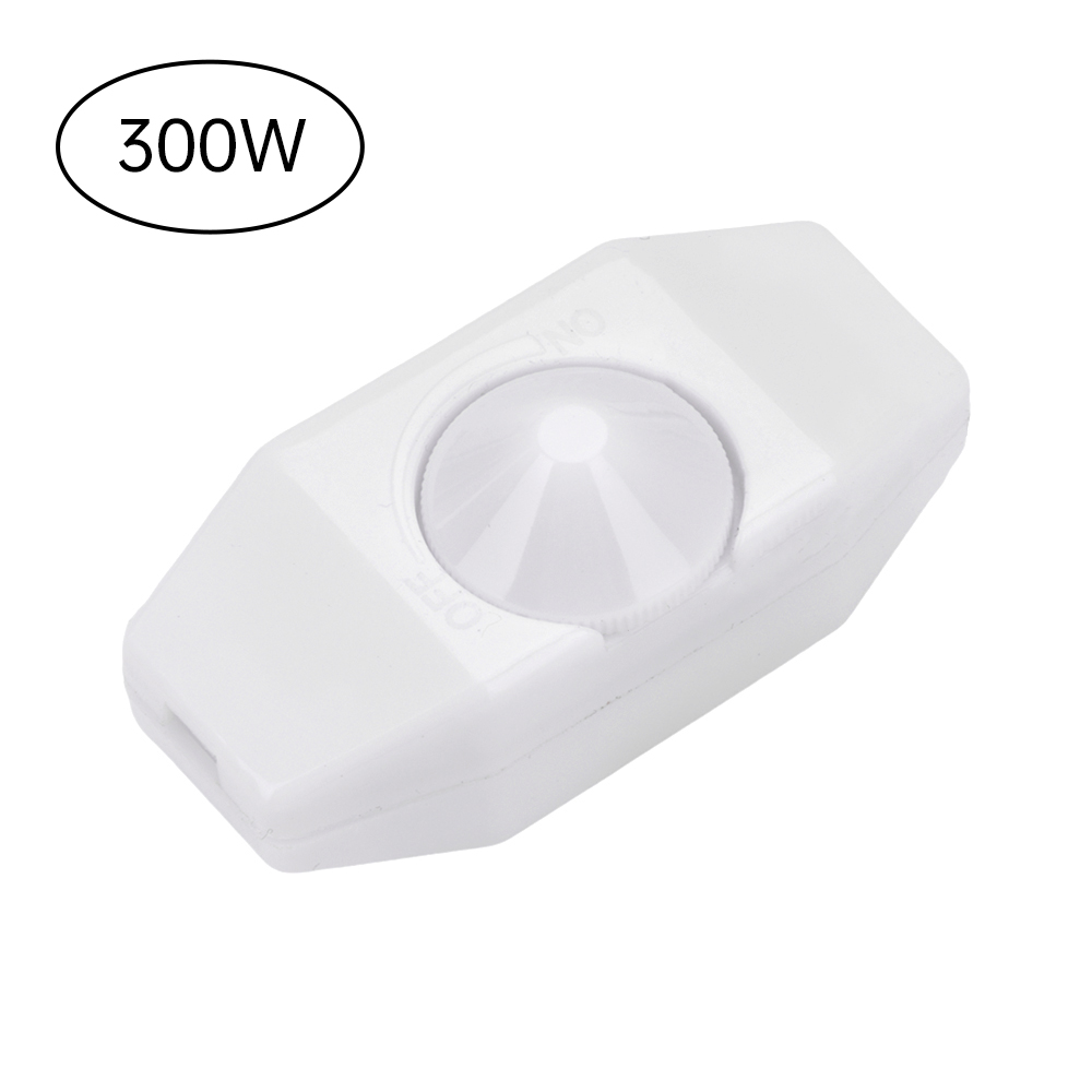 led dimmer schakelaar verstelbare controller knop 220v lampdimmer snoer schakelaar plug in tafel vloerlamp dimmen uit: Bruin