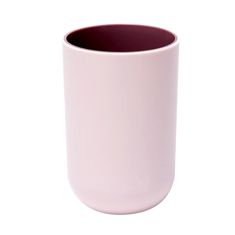 Tasse à dents accueil salle de bain accessoires porte-brosse Simple multifonction PP matériel lavage dent tasse: pink