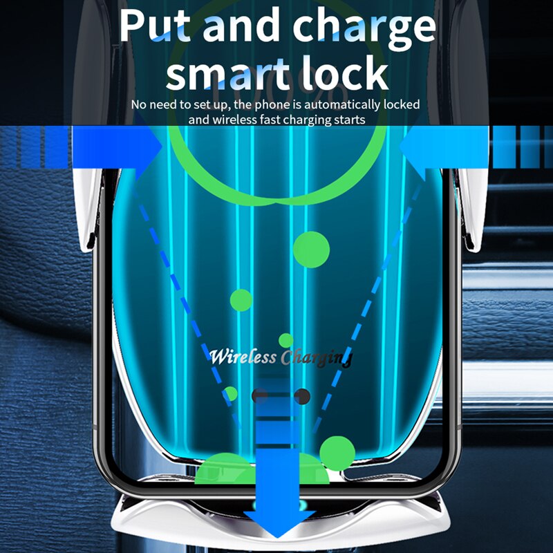 Magnetische autotelefoonhouder, draadloze oplader, universele slimme sensor, magneetoplader voor telefoon, huawei xiaomi in de auto