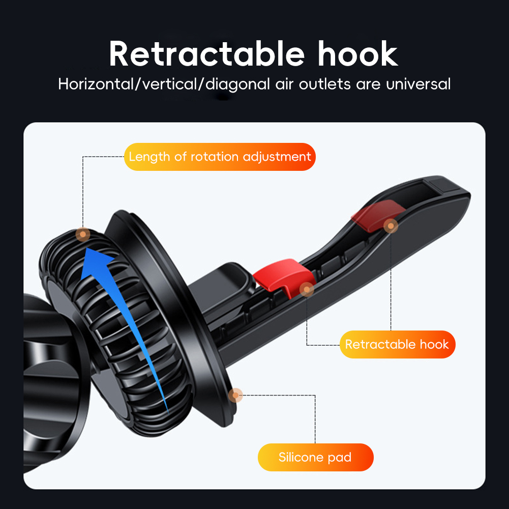 Magnetyczny uchwyt na telefon kompatybilny z uchwytem samochodowym MagSafe robić iPhone'a 14 13 12, klips robić kratki wentylacyjnej, uchwyt na telefon komórkowy.