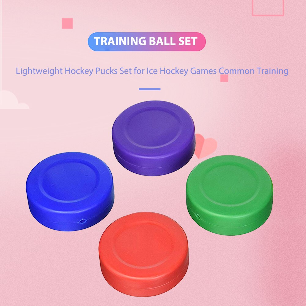 6 PCS Lightweight Hollow Hockey Pucks - Durable PVC Ice Hockey Games - Common Training - Random Color