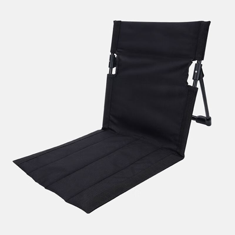 1pc foldbare campingstole udendørs have park enkelt doven stol ryglæn hynde picnic camping foldbar rygstol strandstole: Ris hvid