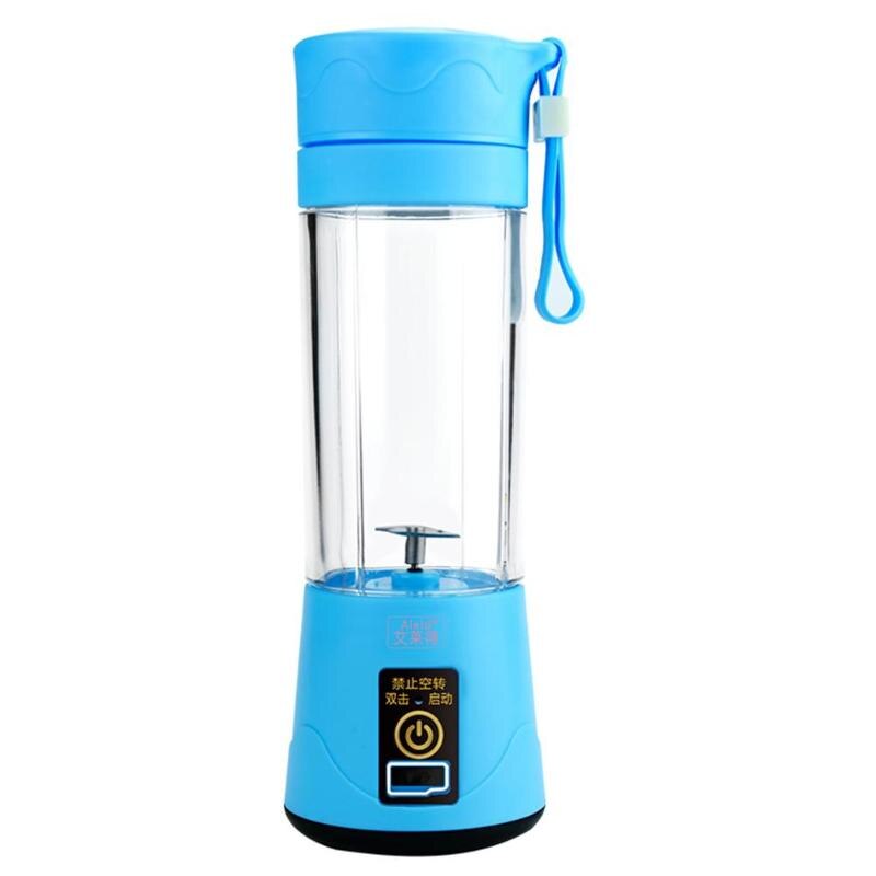 Draagbare Mini Juicer USB Oplaadbare Blender Mixer Sap Machine Smoothie Huishoudelijke Kleine Sapcentrifuge Maken Cup: Blauw