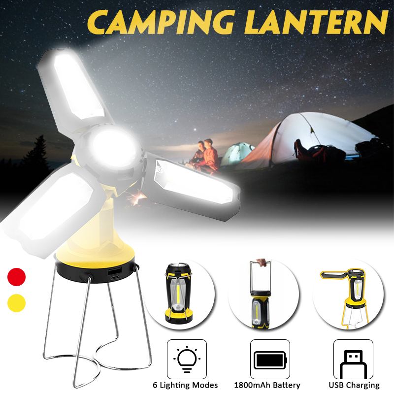 Cob Draagbare Lantaarn Lamp Led Camping Licht Vervorming Oplaadbare Tent Lamp Ultra Heldere Led Lichtgewicht Camping Lamp