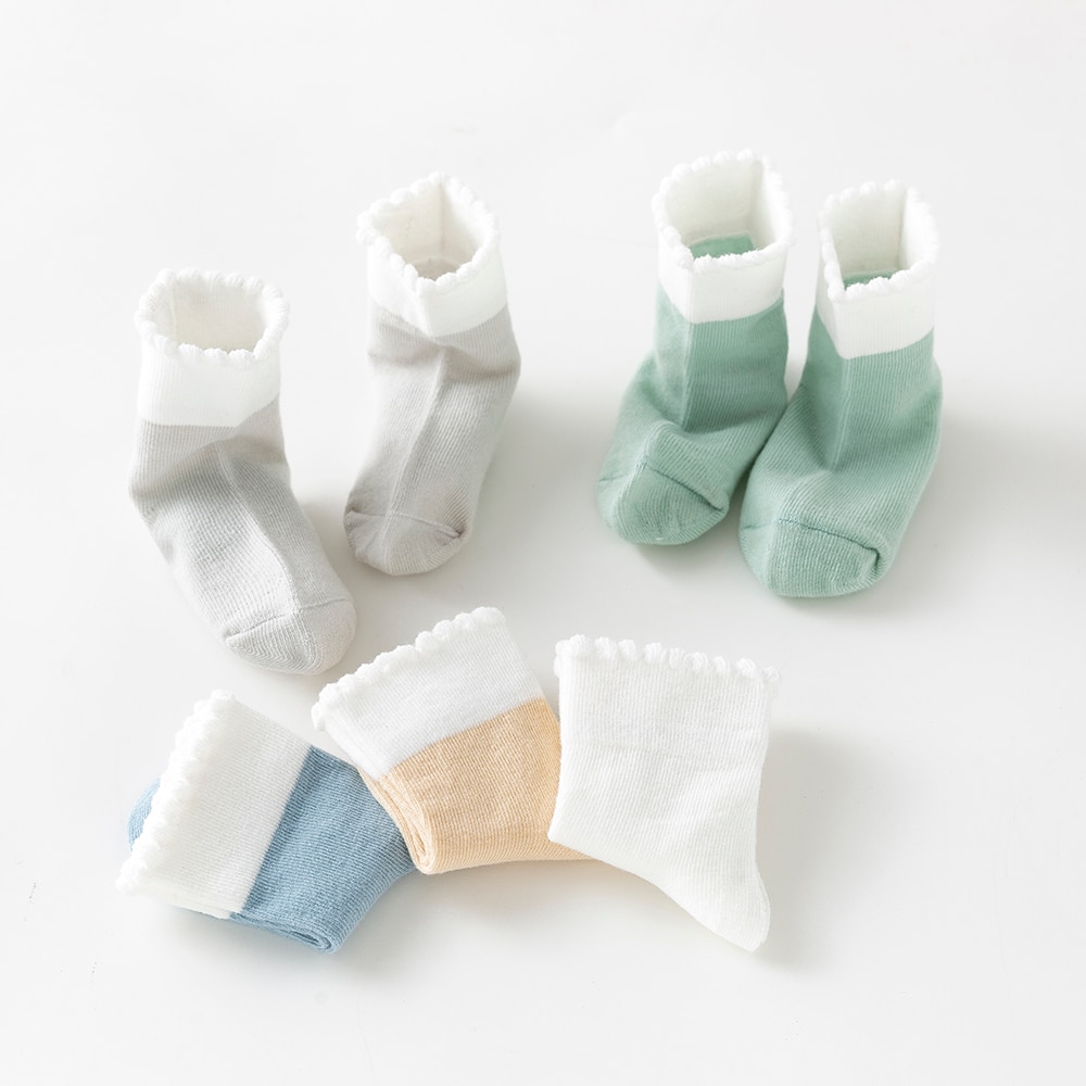 5 Paare/los 0-2Y Baby Socken Sommer Baumwolle 3D Karikatur Ebene freundlicher Socken Mädchen Gittergewebe Nette Neugeborene Junge Kleinkind Socken Baby