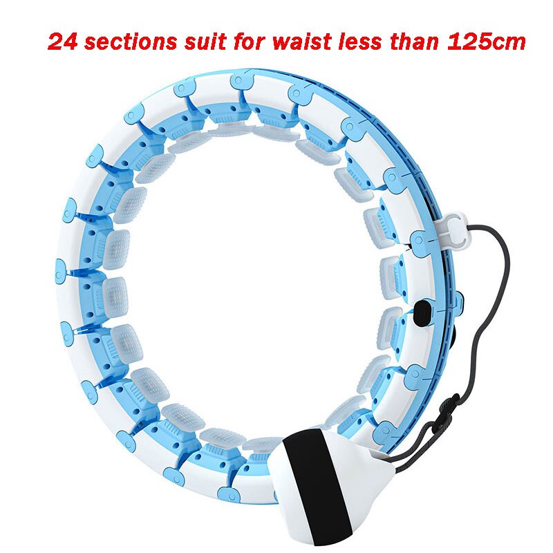 Aro destacável para massagem, equipamento de ginástica para treino em casa, perda de peso, esportivo, exercício abdominal fino: 24 sections blue