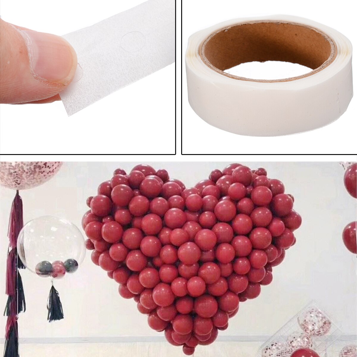 1 Roll 300 Double Sided Sticky Dots Adhesive For Wedding Birthday Party Balloon Decoration DIY Craft Glue Supplies 5mm