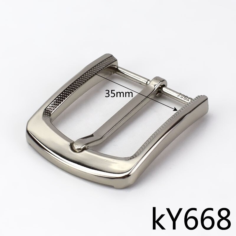 Meetee-hebillas de cinturón con pasador de Metal para hombre y mujer, hebillas de cinturón de 35/40mm, para manualidades de cuero, accesorios de decoración para Vaqueros, 1/2/5 Uds.: 1Pc / KY668-35mm