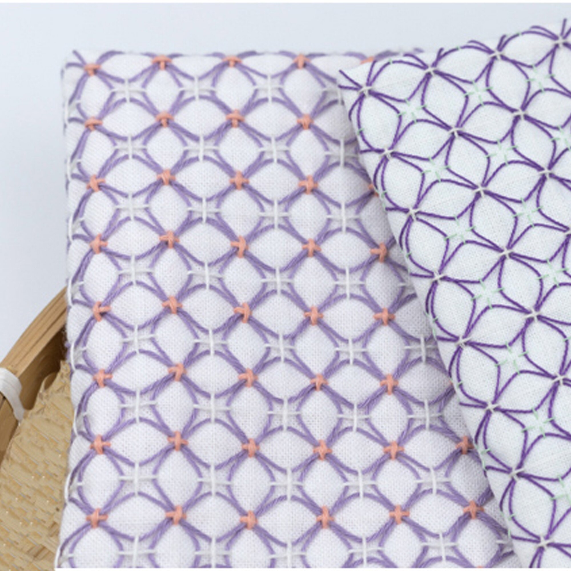 Sashiko kit,Pre-printed pattern, Sashiko Sampler Kit,10 patterns option,DIY for Crafters, Beginner Kits,White Towel Kit