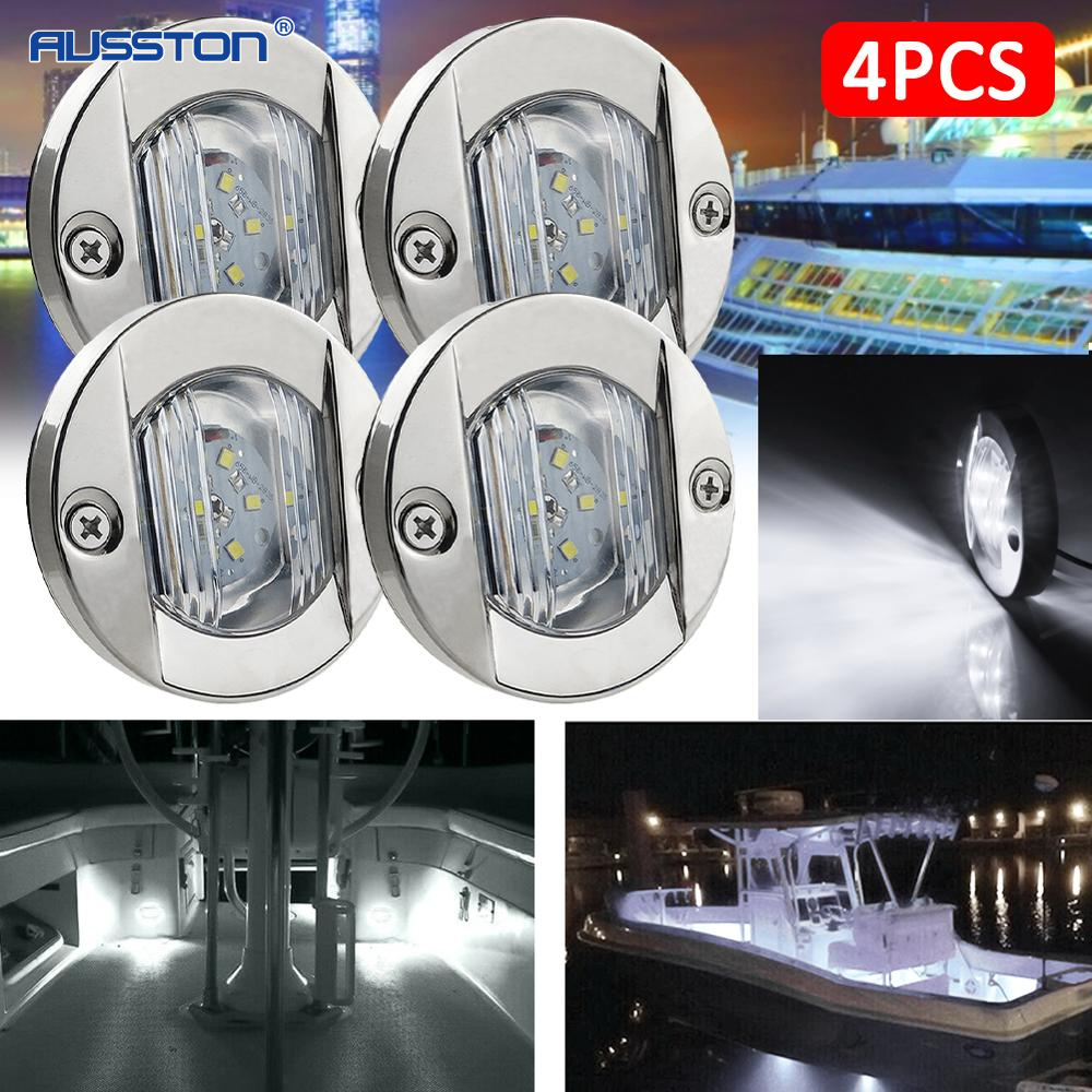 6 LED Deck Courtesy Lights DC 12V LED Stern Light Anchor Navigation Marine Interior Cabin Lights White/Blue/Amber Waterproof: Yellow