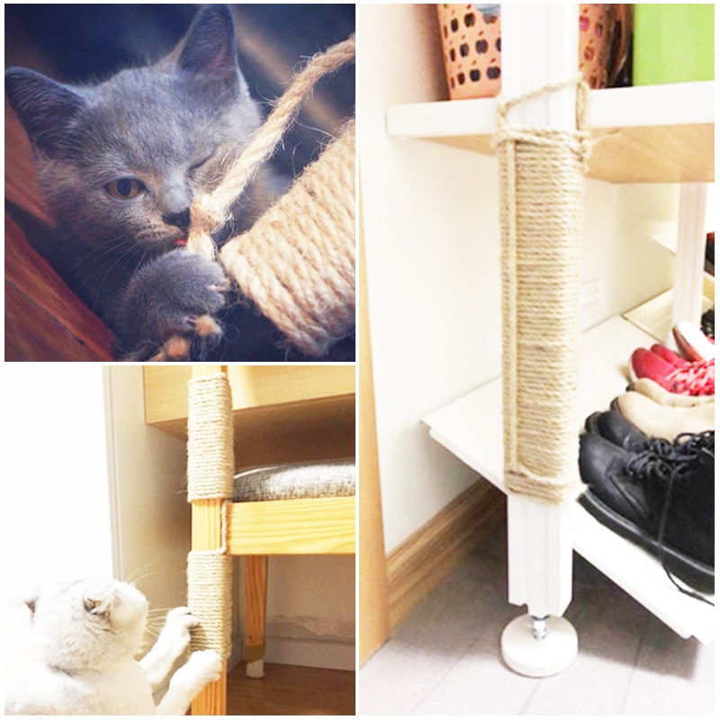 DIY cuerda de Sisal para postes de rascado de gato 4mm/6mm/8mm/10mm al por mayor juguetes para mascotas gato rascado de gato pequeño Juguetes