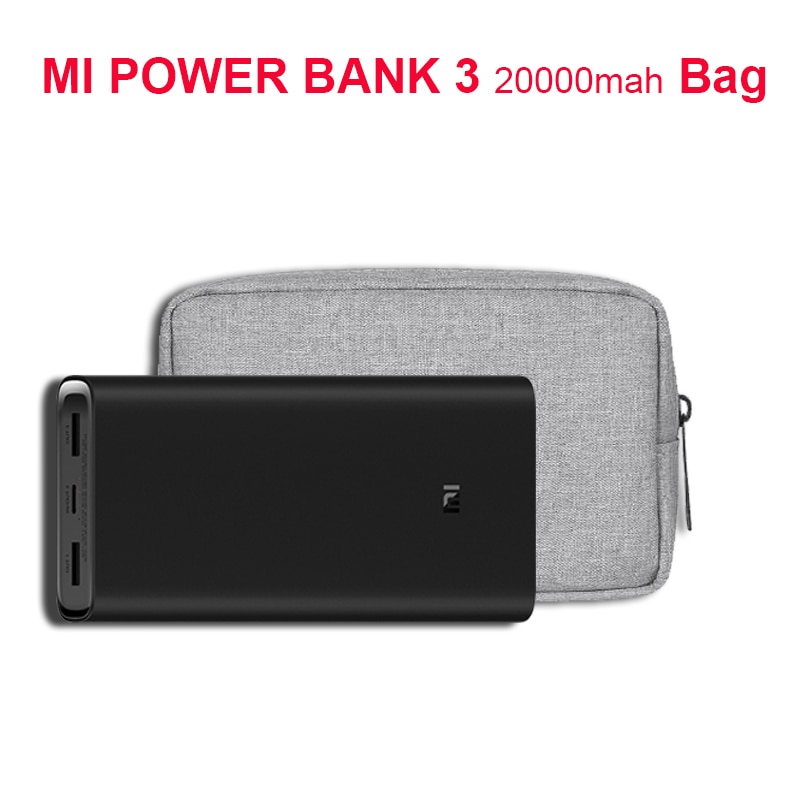2019 nowych moda miękkie płótno pudełko na podróż Obudowa dla PowerBank xiaomi 3 zawodowiec 20000mAh pokrywa przenośny akumulator PowerBank telefon torba