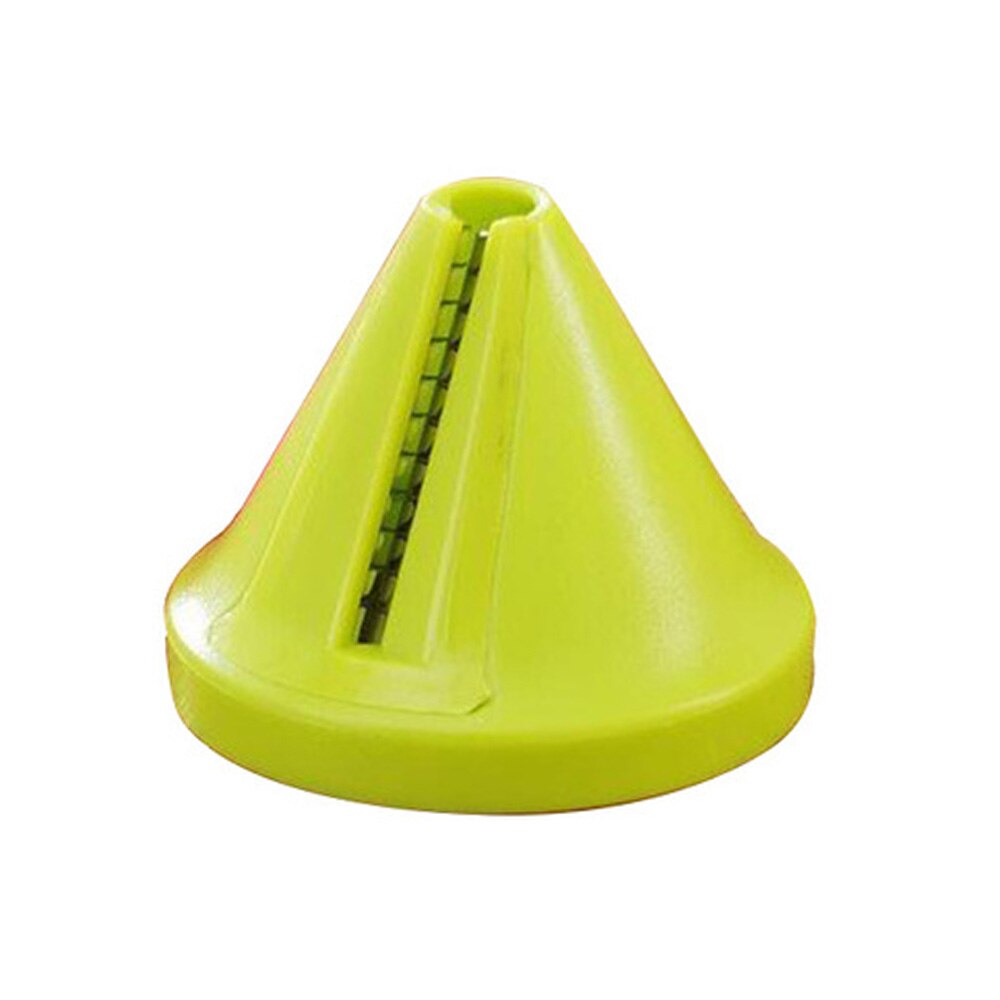 1pc fasta grönsaker frukt spiralskärare pryl tratt modell spiralskärare strimla enhet sallad morot gurkskärare köksredskap: Ljusgrön