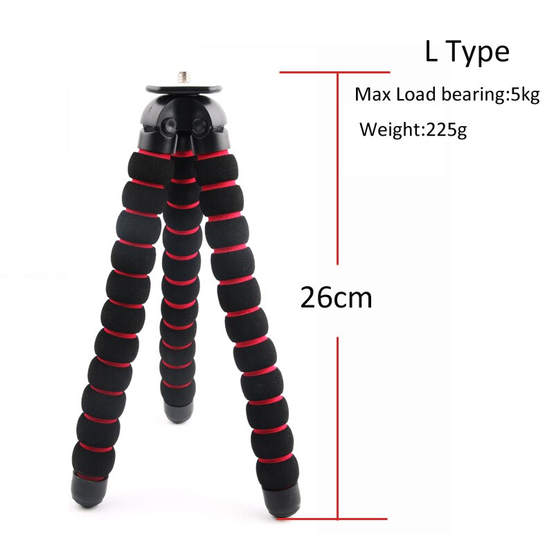 Octopus Tripod Stand Spider Flexible Mobile Mini trípode Gorillapod para iPhone GoPro Canon Nikon Sony Camera Table Desk: L  type