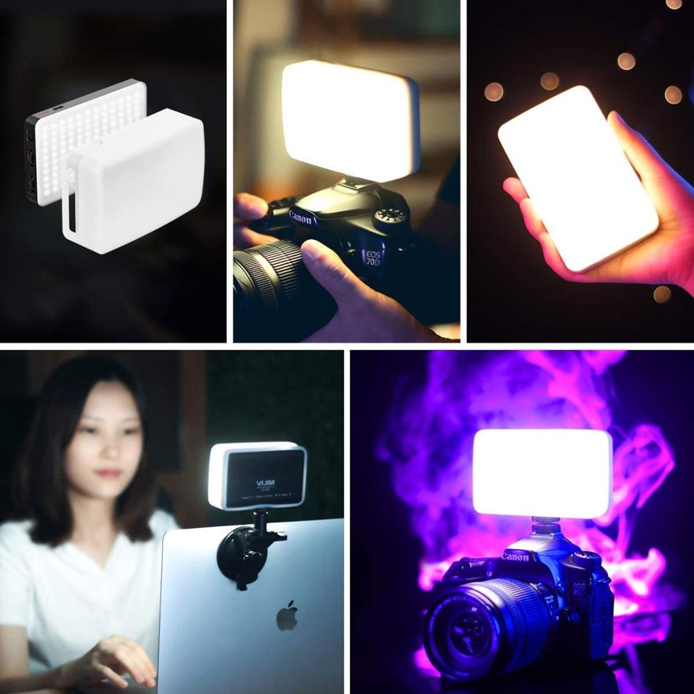 180 LEDs Pocket On-Camera Led Video Light Ultral Thin Dimmable 4000mAh Battery Photographic Lighting for Canon Sony DSLR Cameras