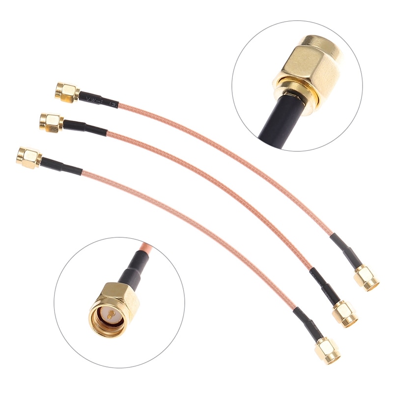 Sma Male Naar Sma Male Connector Pigtail Kabel Wifi Router Extension Rp Sma Mannelijke Schakelaar RP-SMA Vrouwelijke Pigtail Kabel