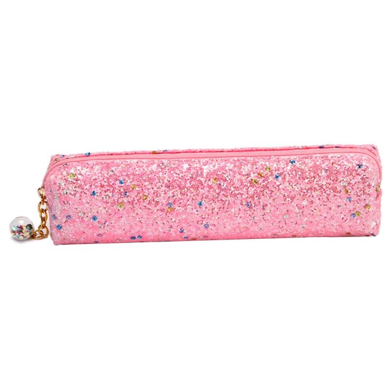 Estuche de lápices de lentejuelas Kawaii, caja de maquillaje escolar, artículos para la mochila del colegio, papelería, para estudiantes