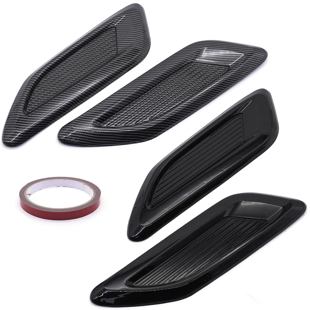 ABS Universal Car Air Flow Intake Hood Scoop Vent Bonnet Decor Cover Center Side Air Outlet Tuning Hood Auto Exterior Accessory