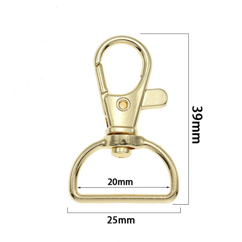 5/10/20 pièces crochets de fermoir pivotant porte-clés crochets D anneau Clip lanière matériel pour porte-clés lanière faisant bricolage artisanat