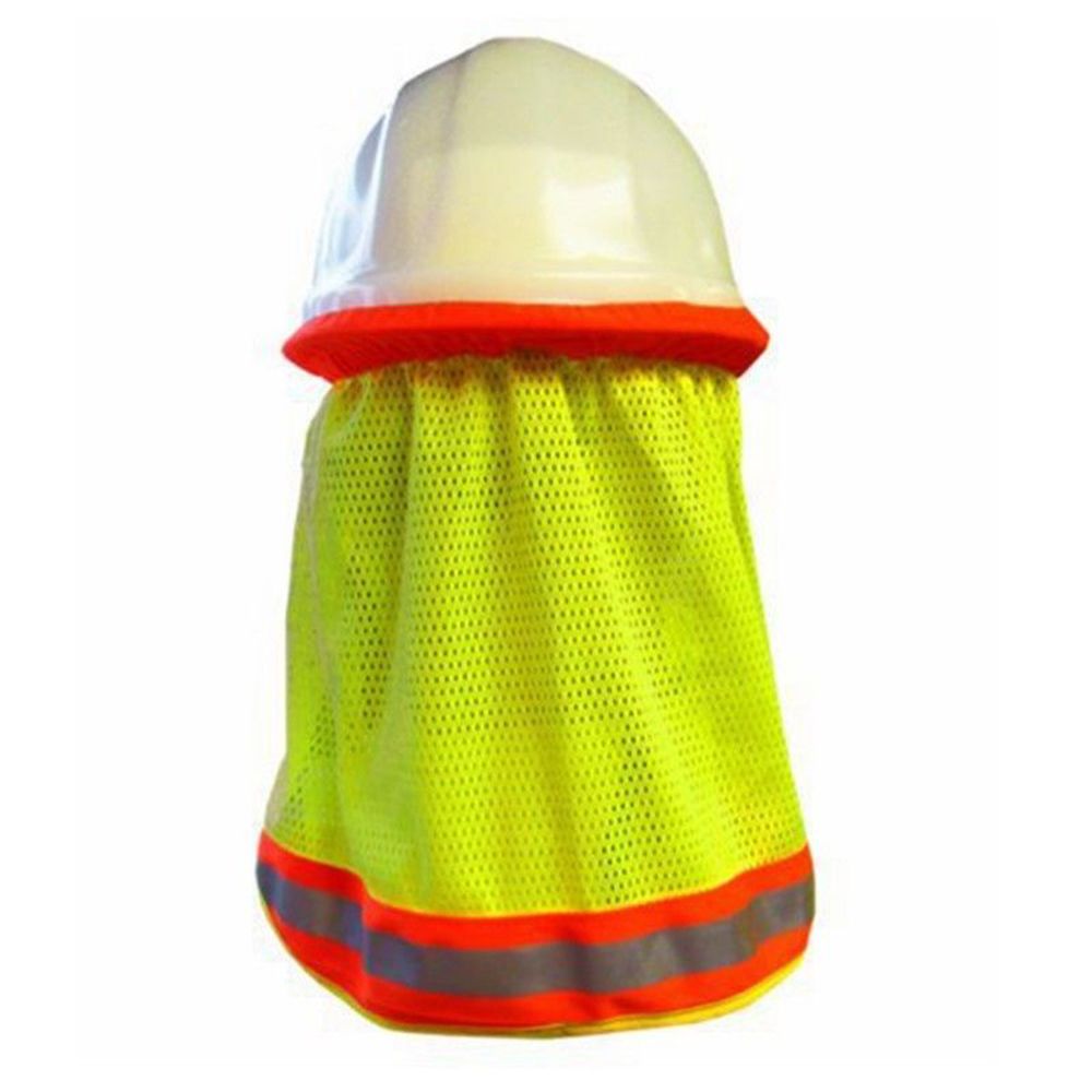 1 Pcs Netto Doek Reflecterende Cap Cover Zomer Zonnescherm Veiligheid Harde Hoed Hals Shield Helmen Reflecterende Streep Doek