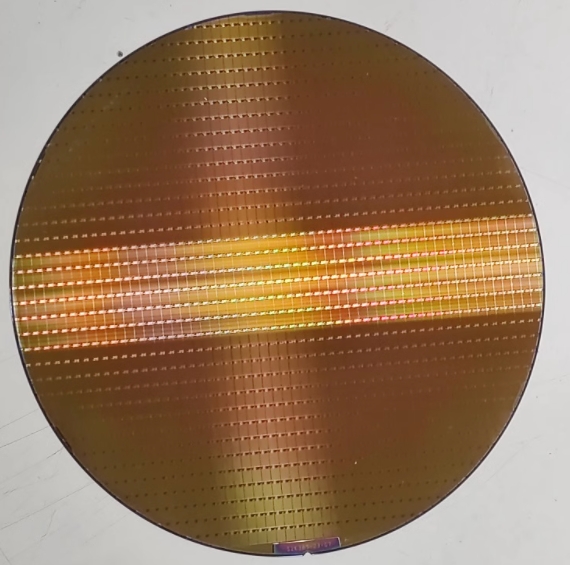Chip de circuito de litografía de oblea de CPU de oblea de 12 pulgadas, 8 pulgadas y 6 pulgadas, Chip de prueba de enseñanza de oblea Semiconductor: Rojo Rronze